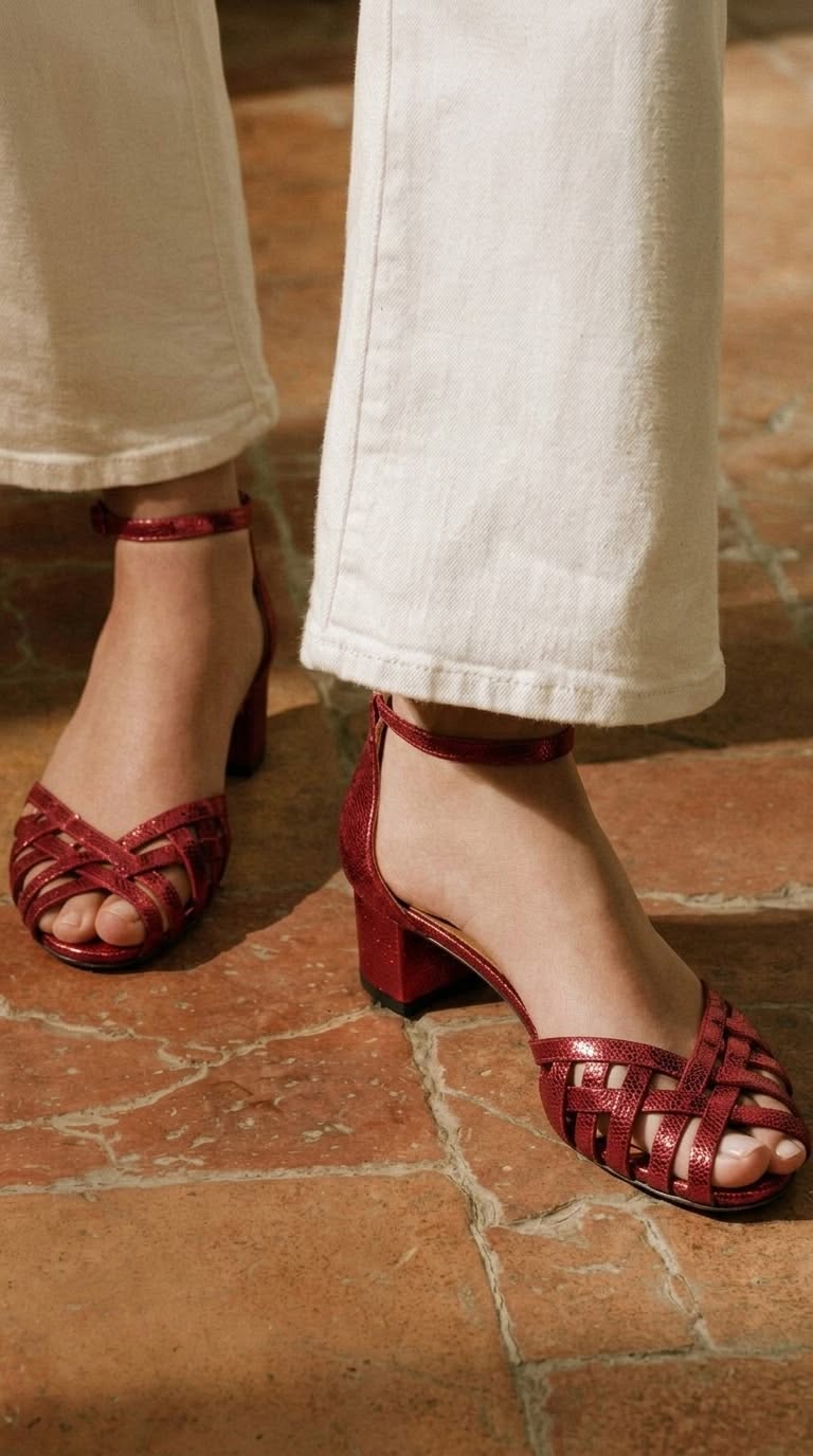 Vitória - Zlato Peep toe podpatky