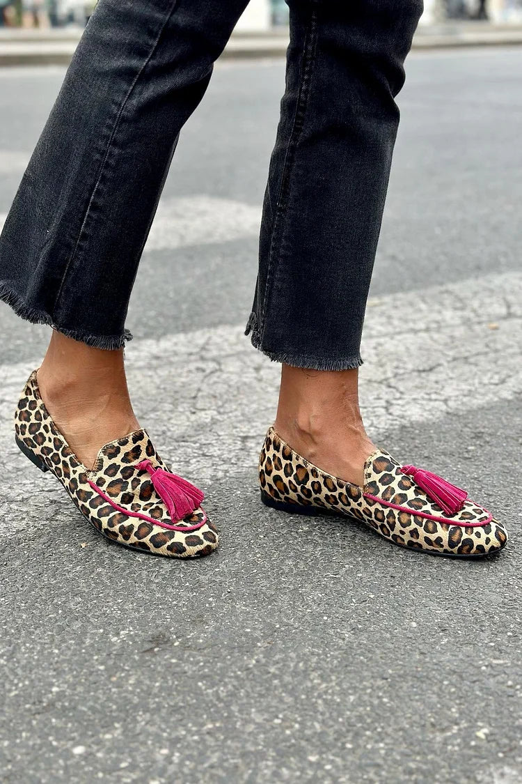 Tamareira - Mokasíny s leopardím vzorem