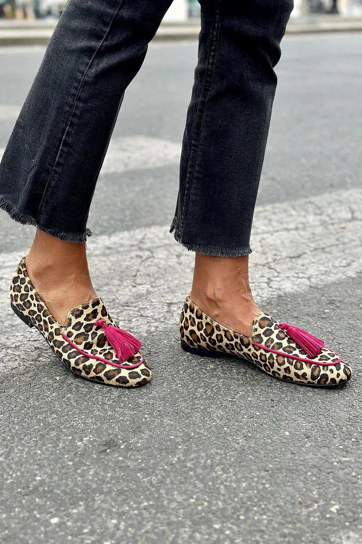 Tamareira - Mokasíny s leopardím vzorem