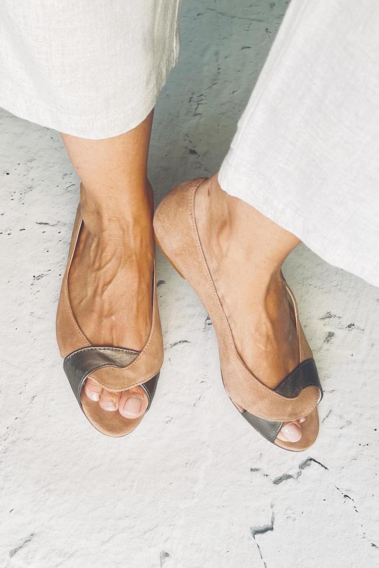 Adelaide - Sandály Peep toe Hnědé