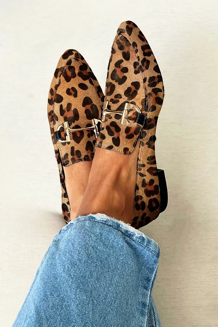 Carvalho - Elegantní mokasíny s leopardím vzorem