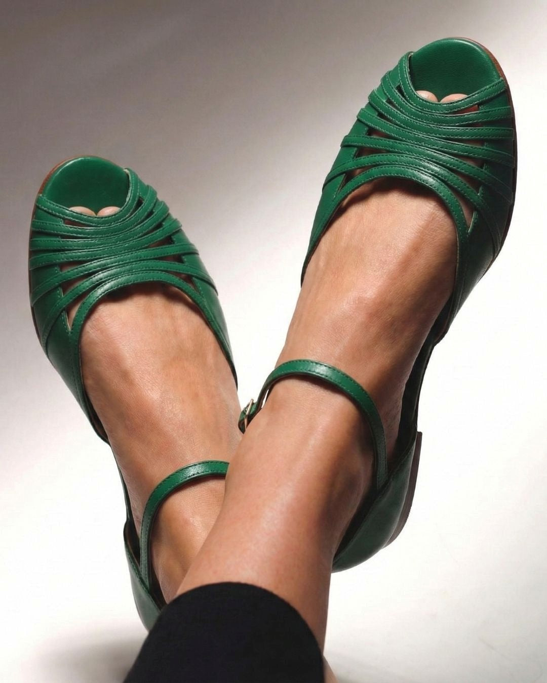 Assuncao - Sandály Peep toe Zelené