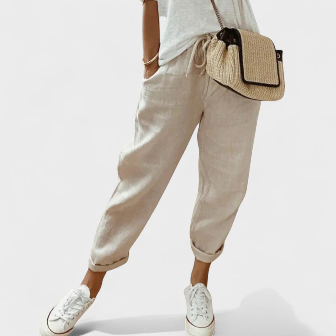 Francisca – Moderní a casual lněné kalhoty