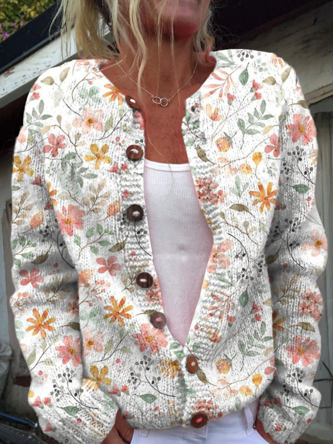 Margarida - Květinový vintage cardigan