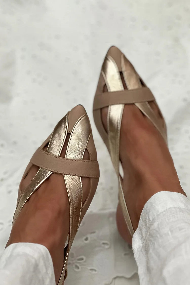 Iracema - Slingback boty zlaté