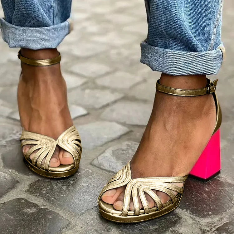 Tereza - Sandály Peep toe