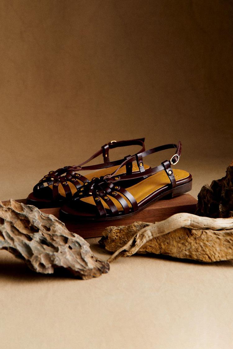 Matilde - Sandály Peep toe Hnědé