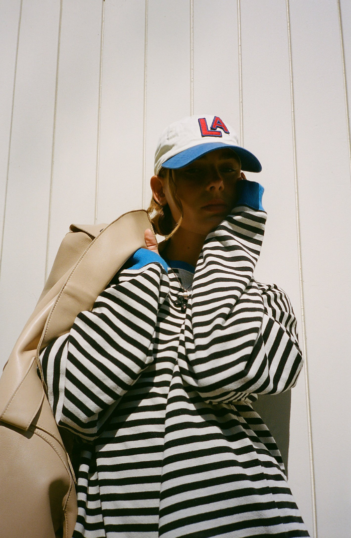 Vera - Oversized pruhovaná dlouhá mikina