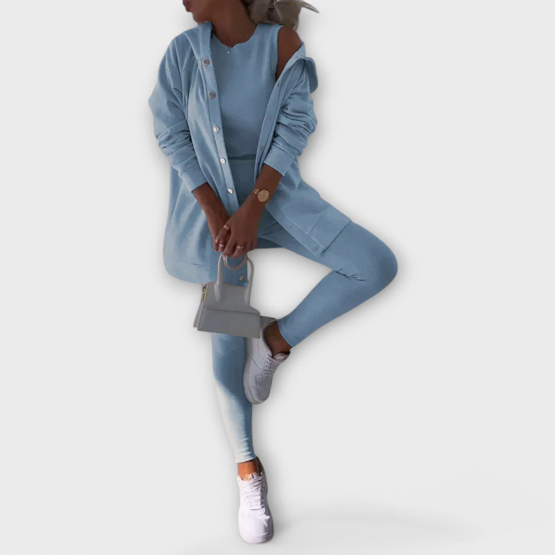 Ella - Sada 3 kusů s cardiganem a hoodie
