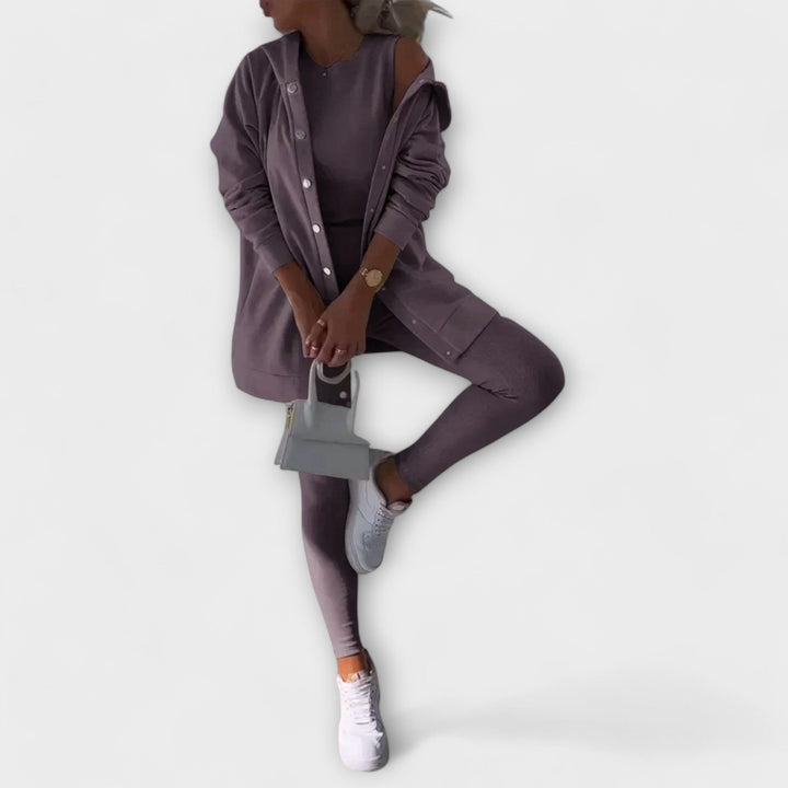 Ella - Sada 3 kusů s cardiganem a hoodie