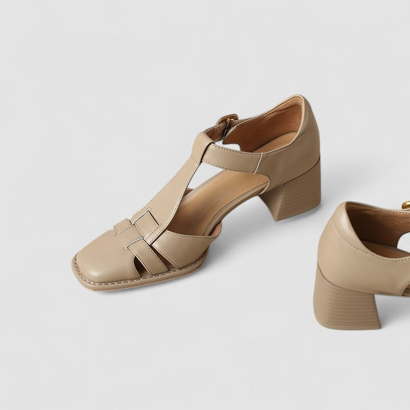 Sofia - Salto Bloco T-Strap
