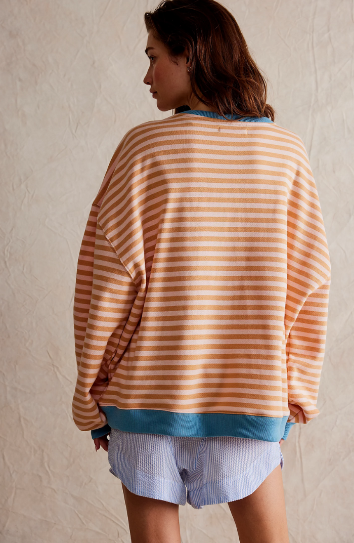 Vera - Oversized pruhovaná dlouhá mikina