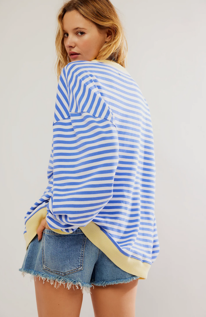Vera - Oversized pruhovaná dlouhá mikina