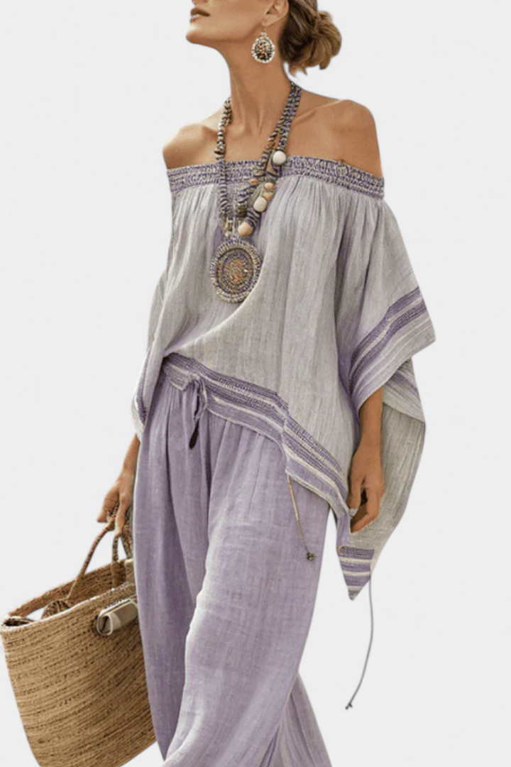 Natália - Boho souprava Bardot