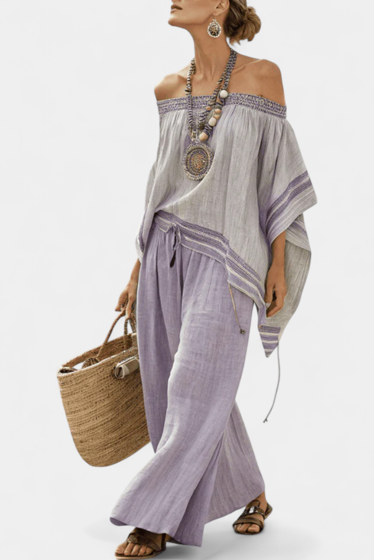 Natália - Boho souprava Bardot