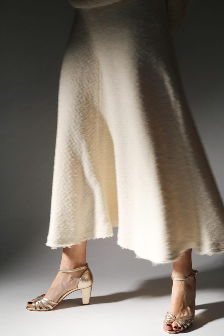 Eugenia - Peep toe sandály v metalizované zlaté