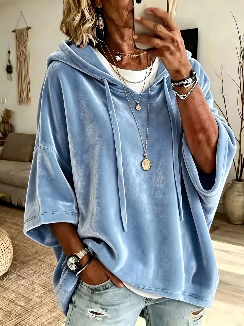 Luana - Oversized Mikina z Veluru
