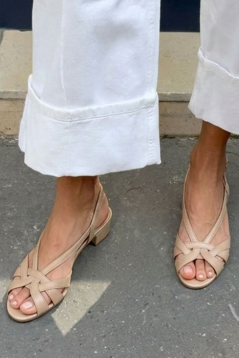 Palmira - Sandály Slingback Nude