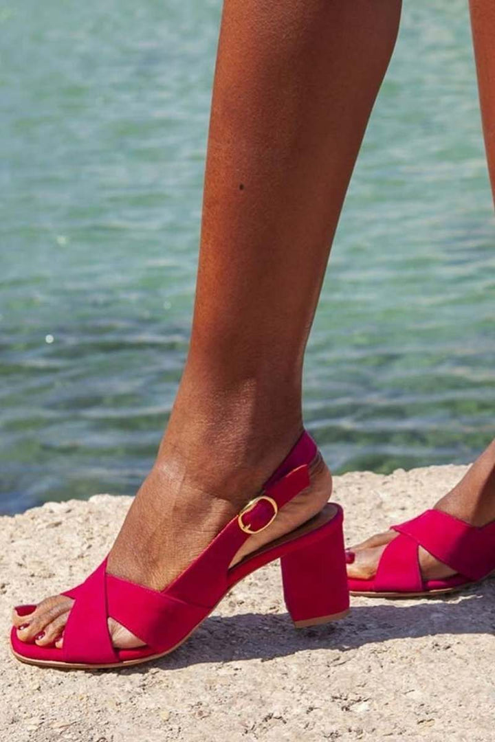 Marisela - Sandály Slingback z semiše