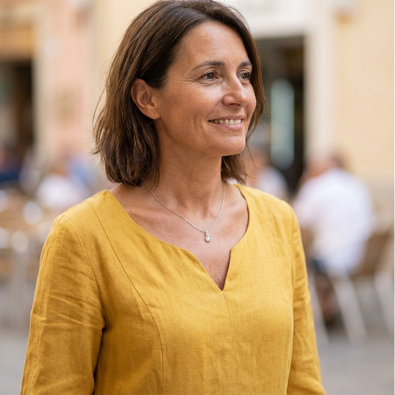 Maura - Šaty zeštíhlující s 3/4 rukávy