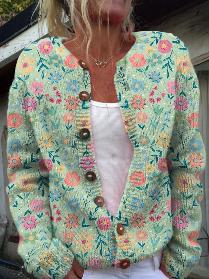 Beatriz - Květinový vintage cardigan