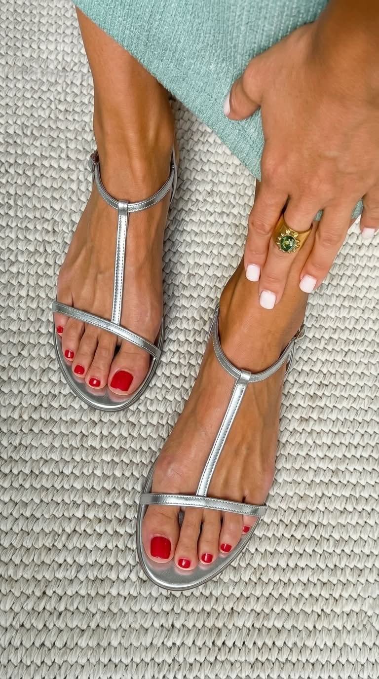 Severina - Metalické sandály