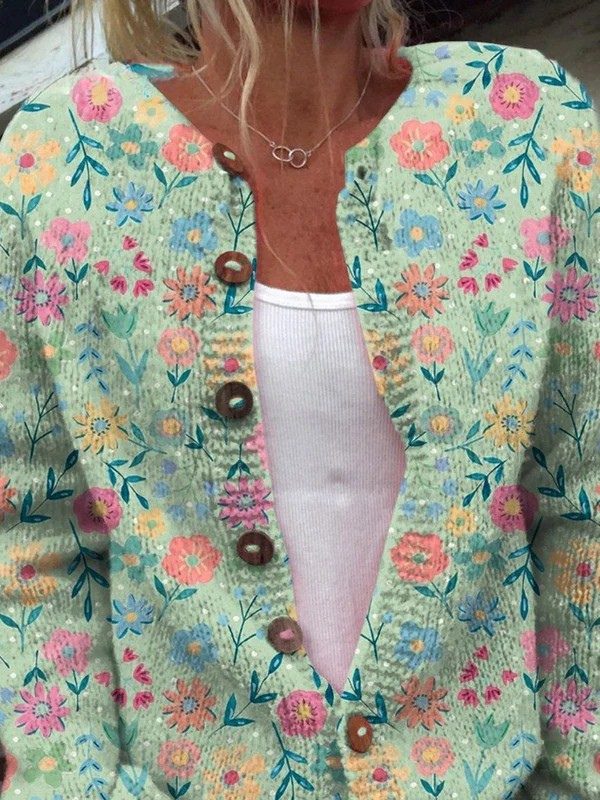 Beatriz - Květinový vintage cardigan