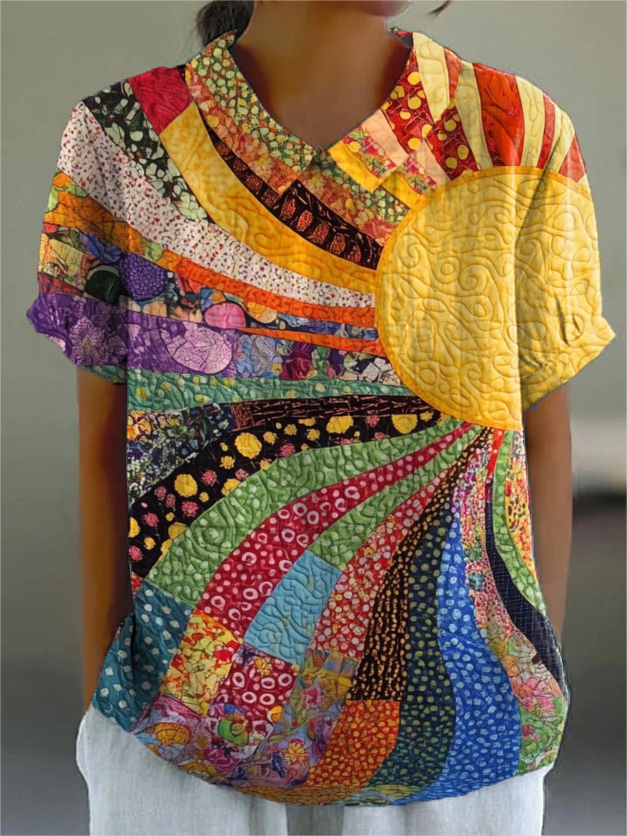 Anna-Paula | Patchworková blůza v designu Sunburst