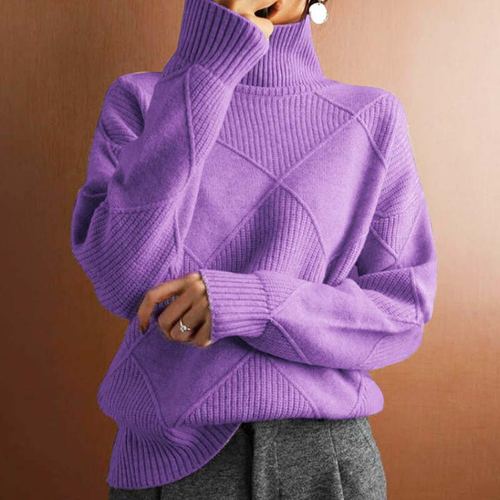 Anabela - Elegantní svetr s vysokým límcem