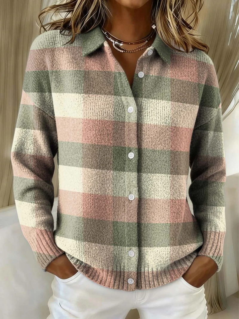 Graça - Kostkový cardigan
