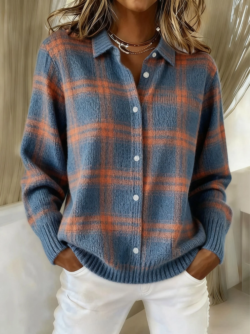 Zulmira - Kostkovaný cardigan