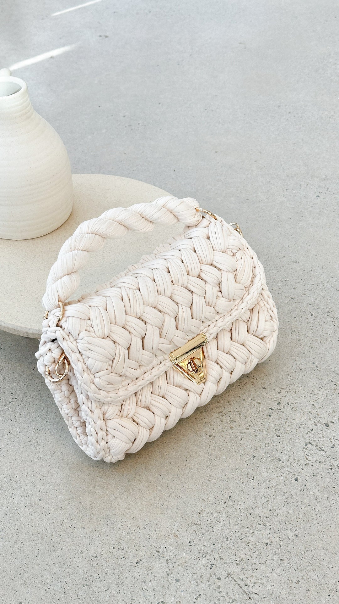 Taška Annabel Chunky Tkaná - Off White
