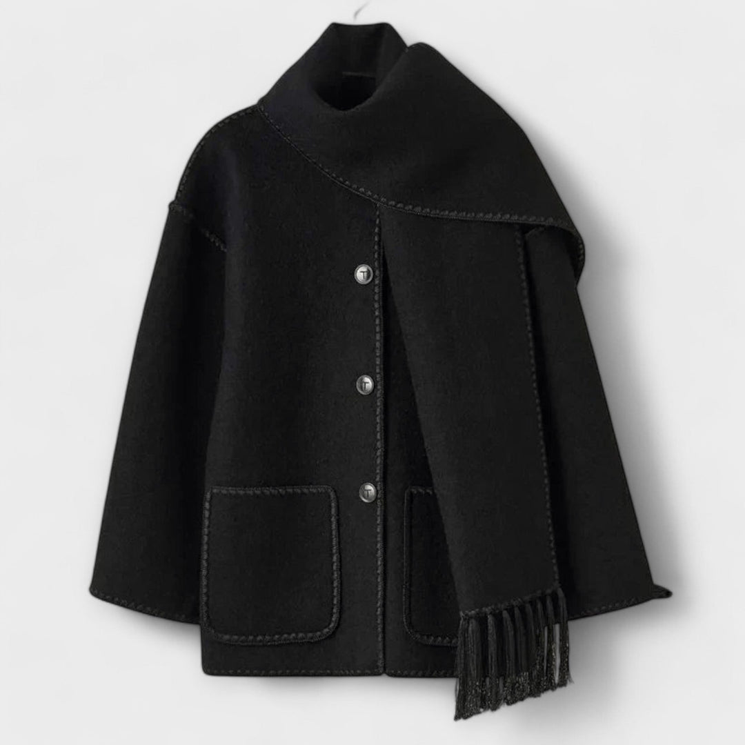 Chanel - Stylový kabát s šálou