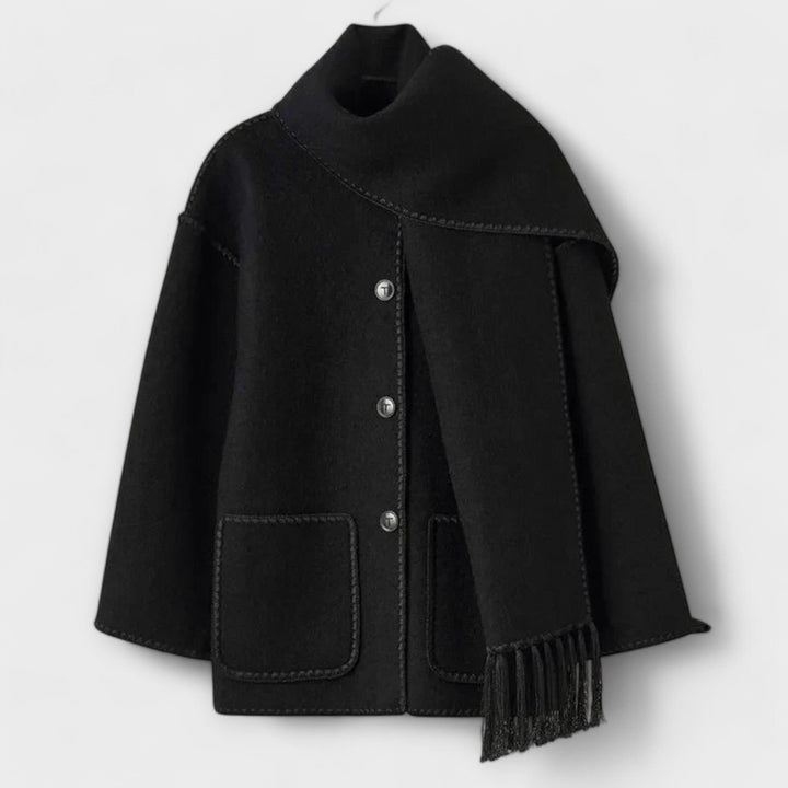 Chanel - Stylový kabát s šálou