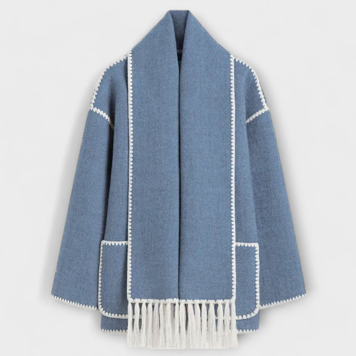 Chanel - Stylový kabát s šálou
