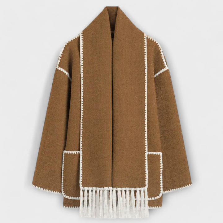 Chanel - Stylový kabát s šálou