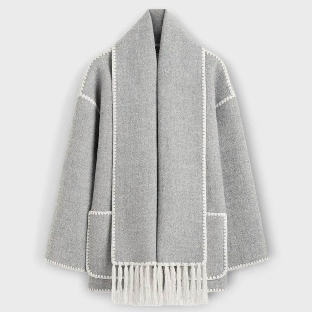 Chanel - Stylový kabát s šálou