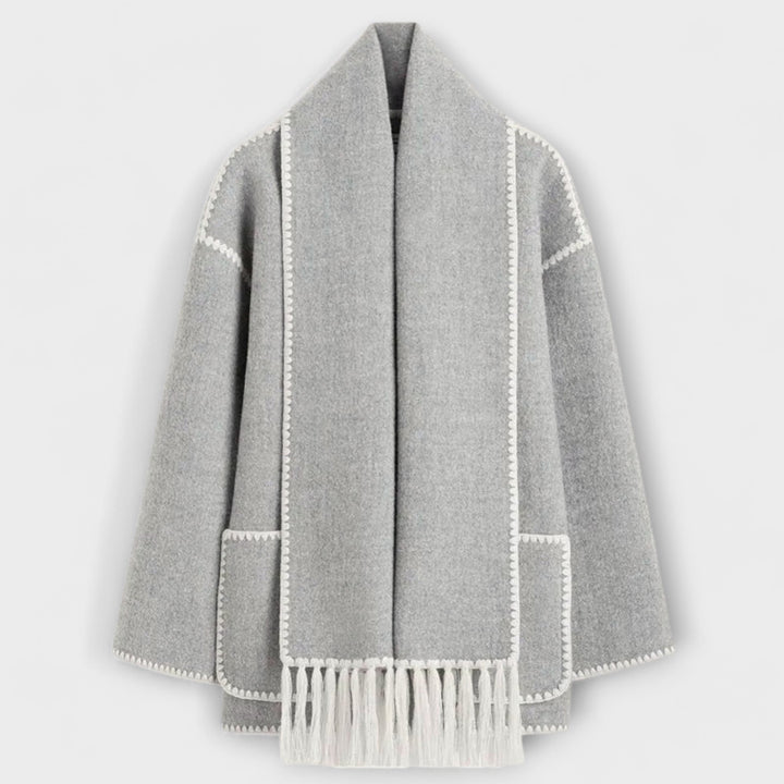 Chanel - Stylový kabát s šálou