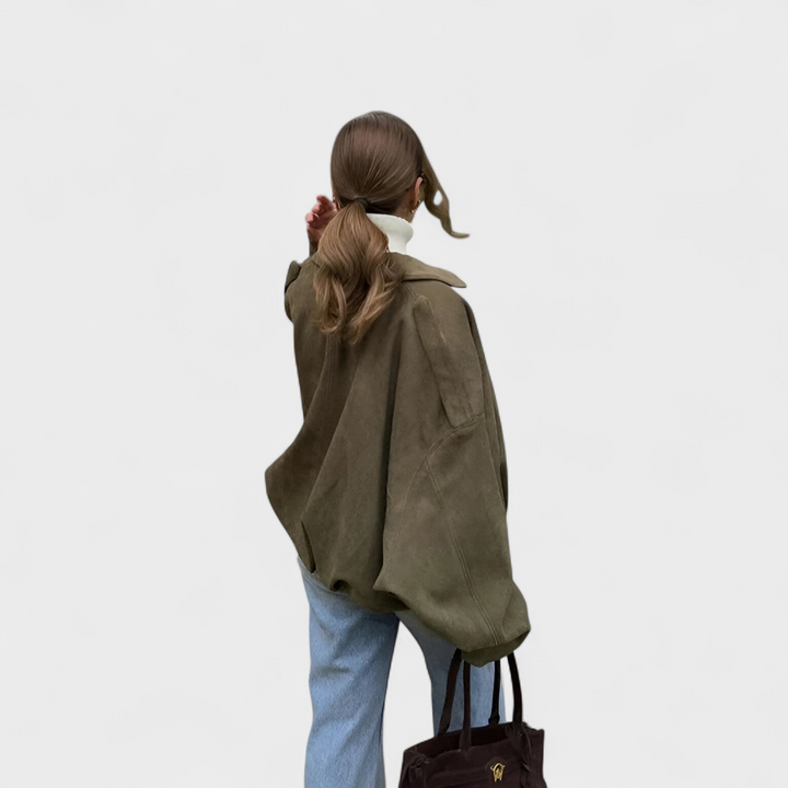 Aurora - Bomber Jacket z Umělé Suede