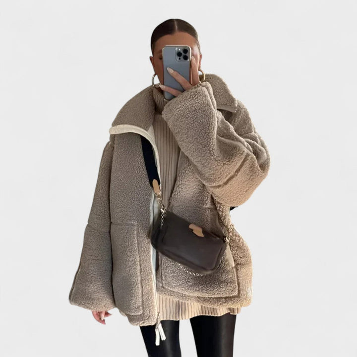 Vanda - Oversized kabát s vysokým límcem