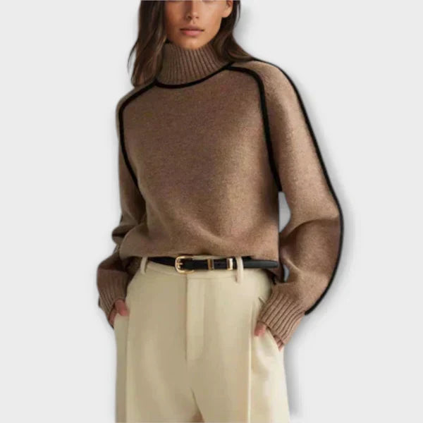 Emilia - Svetr s vysokým elegantním límcem