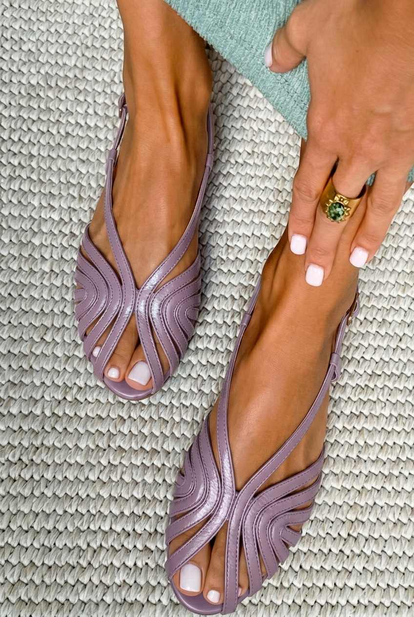 Tania - Červené sandály Peep toe