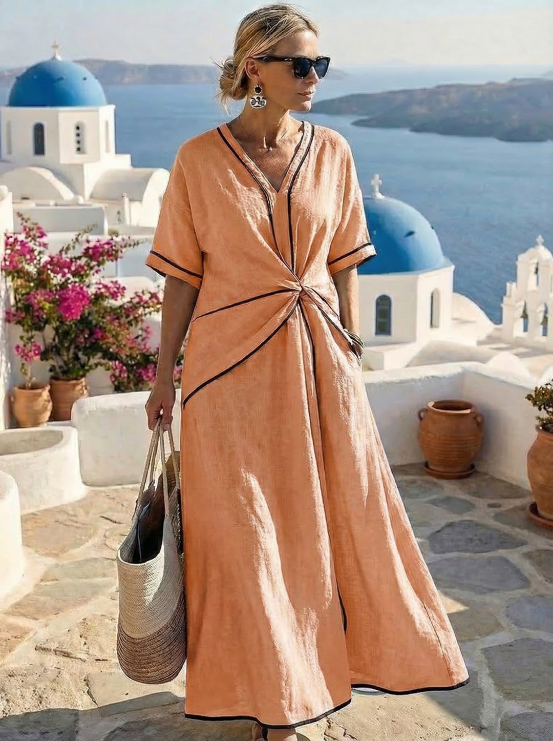 Letní Šaty Santorini - Elegance a Pohodlí